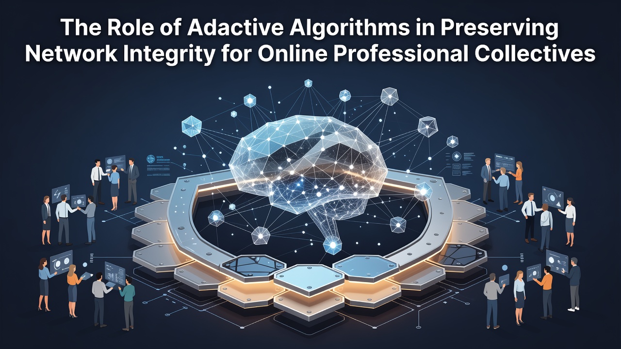 The Role of Adaptive Algorithms in Preserving Network Integrity for Online Professional Collectives